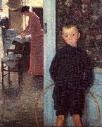 Mathey, Paul Woman Child in an Interior Germany oil painting reproduction